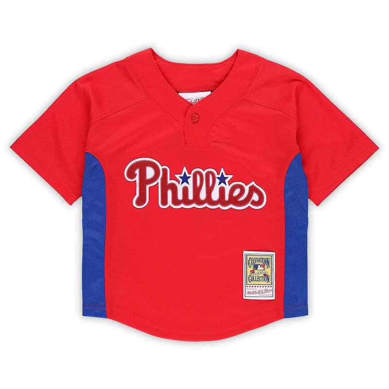 Toddler Mitchell & Ness Roy Halladay Red Philadelphia Phillies Cooperstown Collection Mesh Batting Practice Jersey