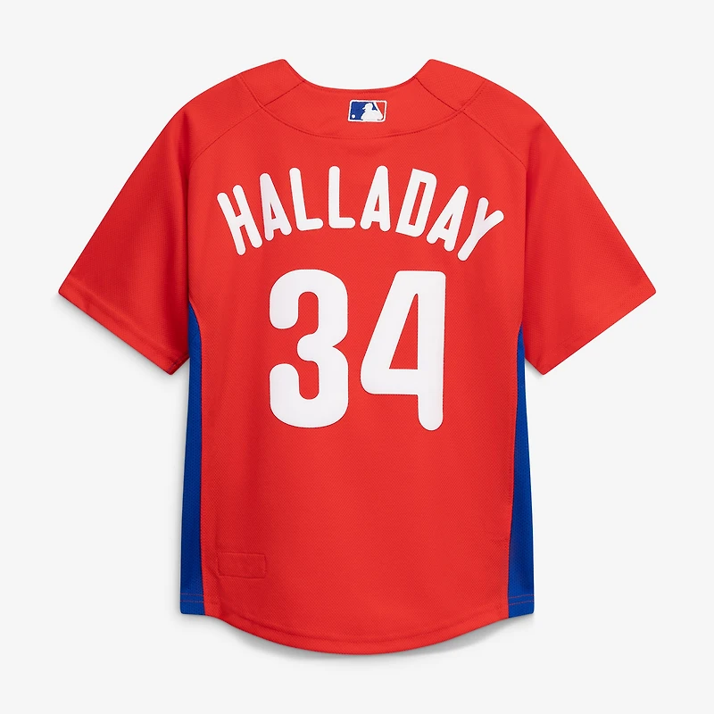 Toddler Mitchell & Ness Roy Halladay Red Philadelphia Phillies Cooperstown Collection Mesh Batting Practice Jersey