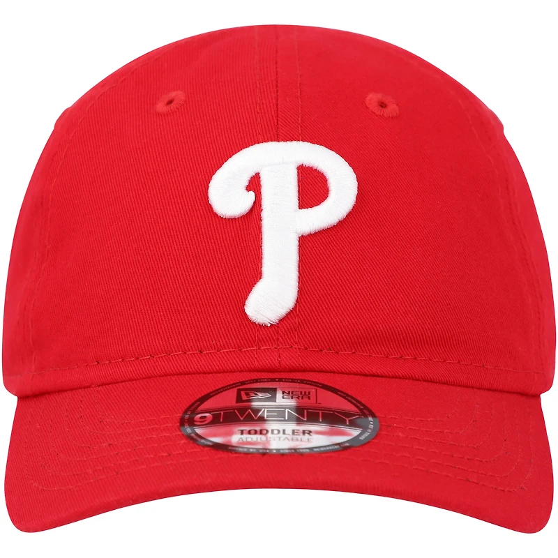 Casquette réglable New Era Philadelphia Phillies Team 9TWENTY rouge pour tout-petit