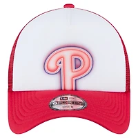 Toddler New Era  White/Red Philadelphia Phillies Painted A-Frame 9FORTY Trucker Adjustable Hat