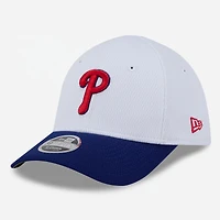 Casquette ajustable New Era blanche Philadelphia Phillies pour tout-petit 39THIRTY M-Crown