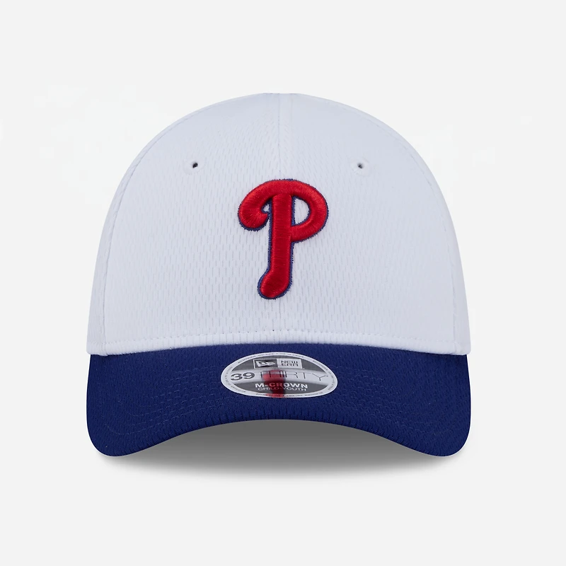 Toddler New Era White Philadelphia Phillies Baseball 39THIRTY M-Crown Adjustable Hat