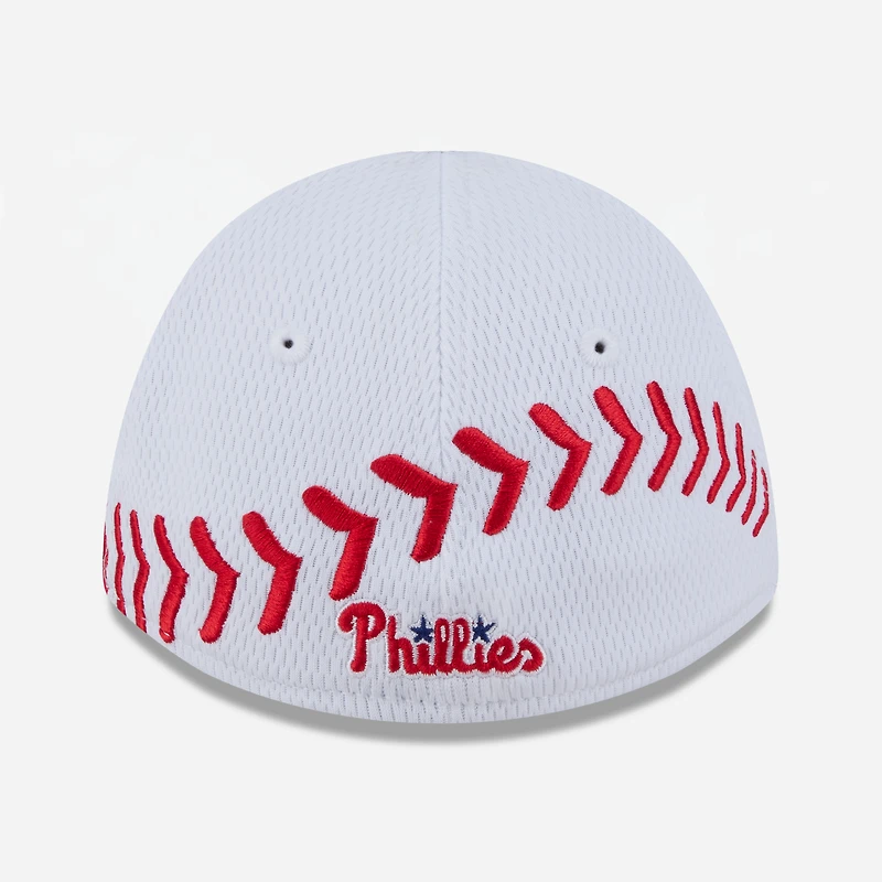 Toddler New Era White Philadelphia Phillies Baseball 39THIRTY M-Crown Adjustable Hat