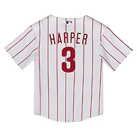 Maillot Nike Bryce Harper blanc pour enfant, réplique à domicile des Phillies de Philadelphie