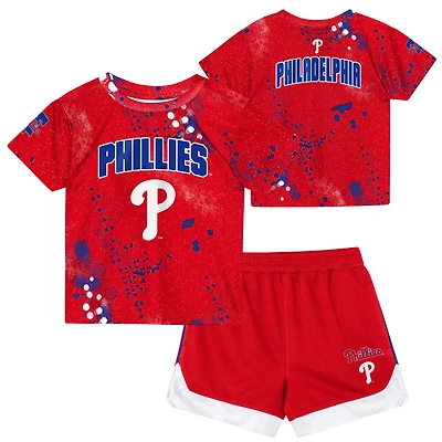 Toddler Outerstuff  Red Philadelphia Phillies Pinch Hitter T-Shirt & Shorts Set