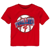 Toddler Outerstuff  Red Philadelphia Phillies Split Ball T-Shirt