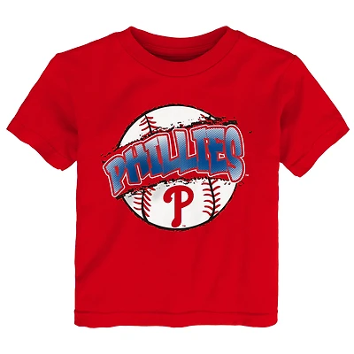 Toddler Outerstuff  Red Philadelphia Phillies Split Ball T-Shirt