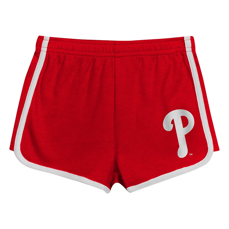 Ensemble t-shirt et short rouge pour tout-petits Philadelphia Phillies Double Run