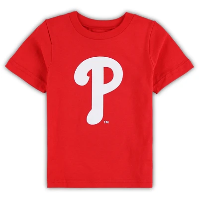 T-shirt rouge à logo principal de l'équipe des Phillies Philadelphie pour tout-petits