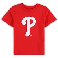 T-shirt rouge à logo principal de l'équipe des Phillies Philadelphie pour tout-petits