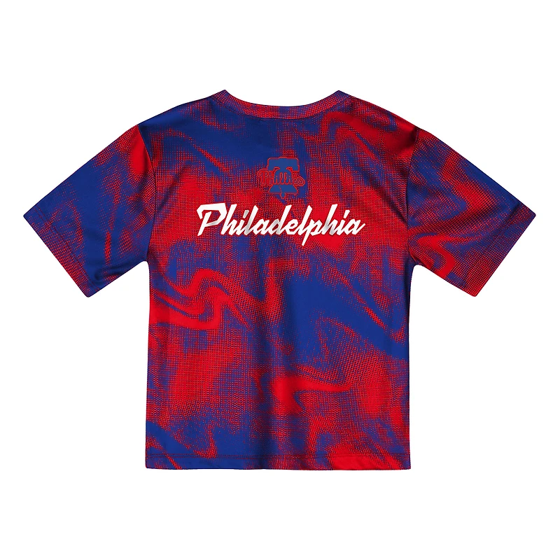 Ensemble t-shirt et short rouge pour tout-petits, frappeur de champ intérieur des Philadelphia Phillies