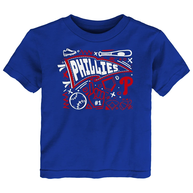T-shirt amusant pour tout-petits avec le logo Royal Philadelphia Phillies Ballpark