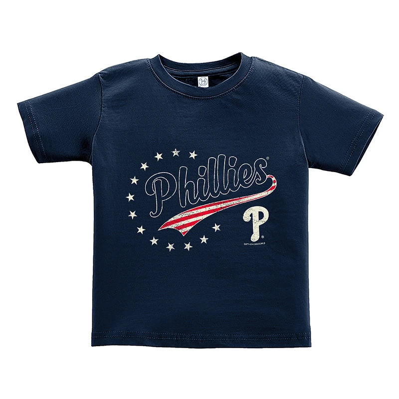 Toddler Soft as a Grape Navy Philadelphia Phillies Americana T-Shirt