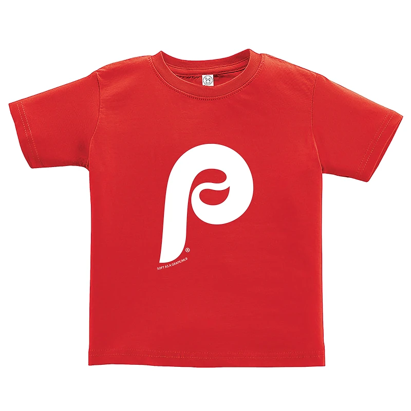 Ensemble de deux t-shirts pour tout-petits, doux comme un raisin, rouge/gris, collection Cooperstown des Phillies Philadelphie