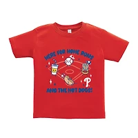 Toddler Soft as a Grape  Red Philadelphia Phillies Snack T-Shirt
