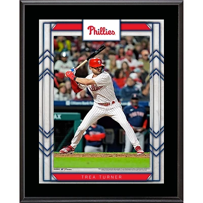 Plaque de joueur sublimée Trea Turner Philadelphia Phillies 10,5" x 13"