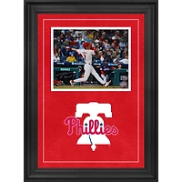 Photographie encadrée de luxe autographiée de Trea Turner des Philadelphia Phillies, maillot blanc, 8" x 10"