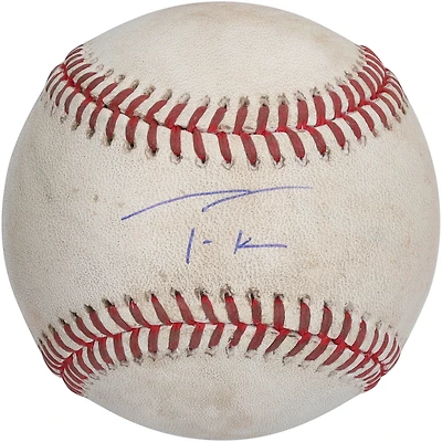 Balle de baseball dédicacée de Trea Turner, utilisée lors du match des Phillies de Philadelphie contre les Pirates de Pittsburgh, le 21 juillet 2024 - RBI Single