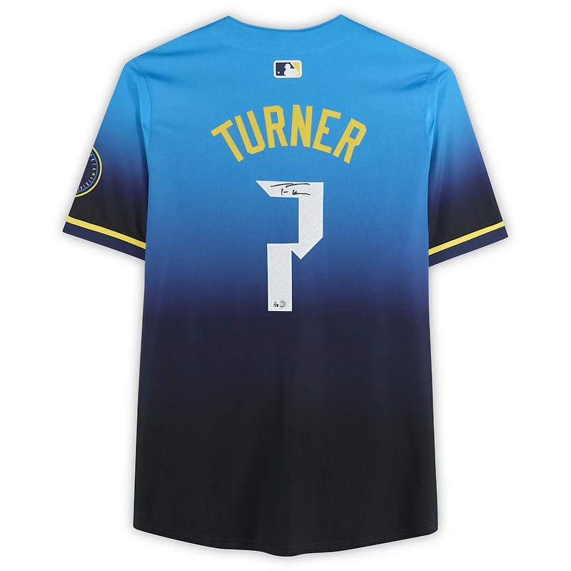 Trea Turner Philadelphia Phillies Autographed Light Blue City Connect Limited Jersey