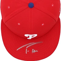 Casquette de baseball New Era dédicacée par Trea Turner des Phillies de Philadelphie