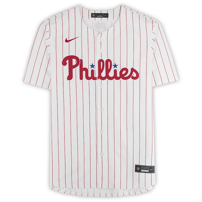 Trea Turner Philadelphia Phillies Autographed White Nike Limited Jersey with "Ring The Bell" Inscription