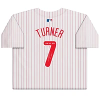 Maillot blanc Nike Limited autographié par Trea Turner des Phillies de Philadelphie avec inscription « Sing The Bell »
