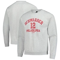 Unisex BreakingT Kyle Schwarber Heather Gray Philadelphia Phillies Player Name & Number Sweatshirt