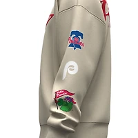 Unisex Fanatics  Tan Philadelphia Phillies Spirit Jersey Fleece Crewneck Pennant Sweatshirt