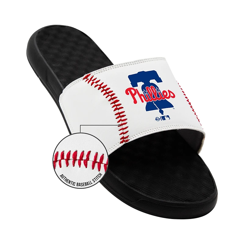 Sandales unisexes ISlide à motif baseball des Philadelphia Phillies