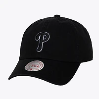 Casquette unisexe Mitchell & Ness noire et blanche Philadelphia Phillies 1904 à sangle ajustable