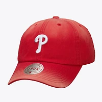 Casquette unisexe Mitchell & Ness rouge Philadelphia Phillies 1904 Soft Wash ajustable