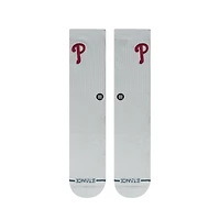 Chaussettes unisexes en tricot à crête blanche des Philadelphia Phillies