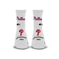 Chaussettes unisexe Starter blanches Philadelphia Phillies Established Stencil