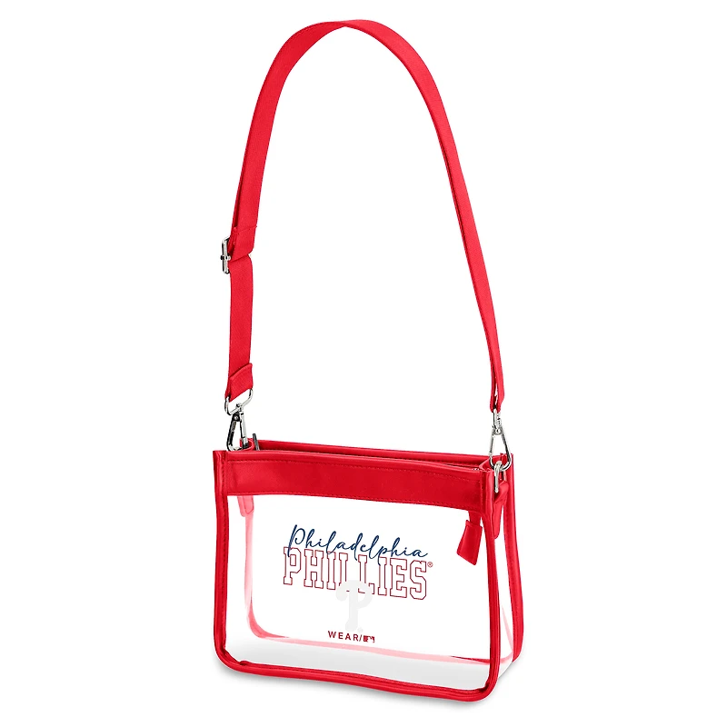 Sac bandoulière mini WEAR by Erin Andrews Philadelphia Phillies avec chaîne en plastique