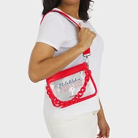 Sac bandoulière mini WEAR by Erin Andrews Philadelphia Phillies avec chaîne en plastique