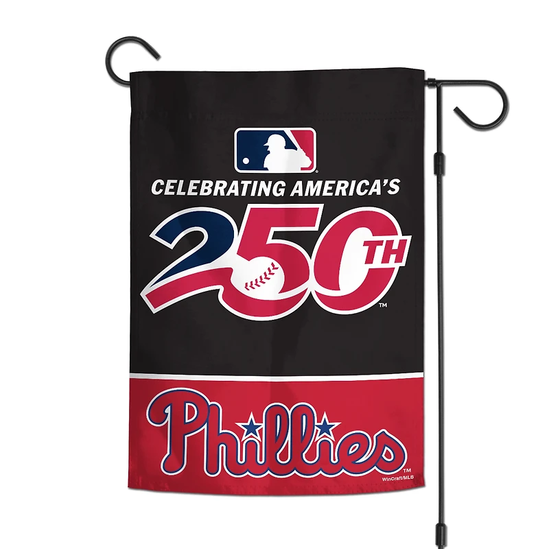 WinCraft Philadelphia Phillies 12" x 18" Double-Sided America 250 Garden Flag