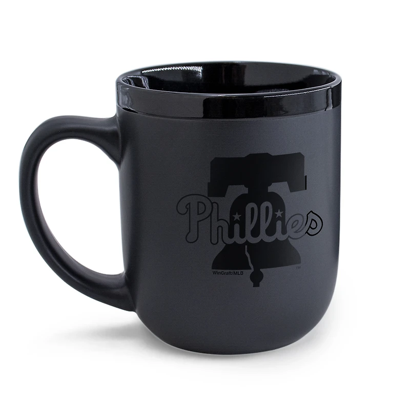 Tasse WinCraft Philadelphia Phillies 48 cl en céramique noire ton sur ton
