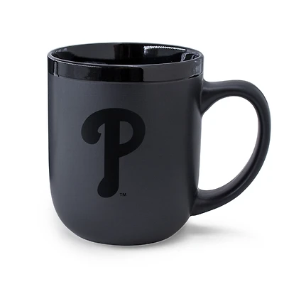 Tasse WinCraft Philadelphia Phillies 48 cl en céramique noire ton sur ton