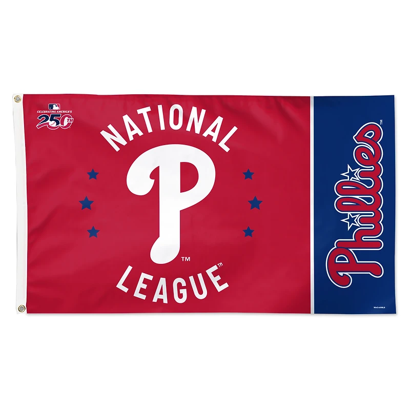 WinCraft Philadelphia Phillies 3' x 5' One-Sided America 250 Deluxe Flag
