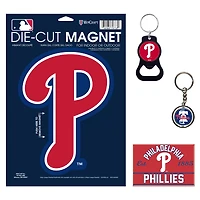Lot de 4 porte-clés et aimants WinCraft Philadelphia Phillies