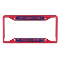 Cadre de plaque d'immatriculation WinCraft Phillies de Philadelphie couleur chrome