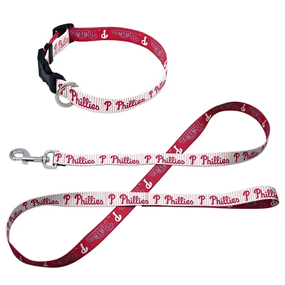 Ensemble laisse et collier pour animaux de compagnie WinCraft Philadelphia Phillies