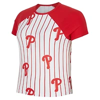 Women's Concepts Sport  White Philadelphia Phillies Outbound Pinstripe Raglan Top