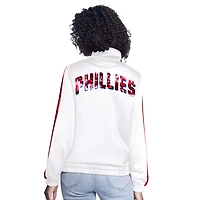 Veste de survêtement entièrement zippée G-III Sports by Carl Banks blanche Philadelphia Phillies Gear II pour femme