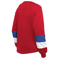 Women's New Era  Red Philadelphia Phillies Gameday Crewneck Sweatshirt