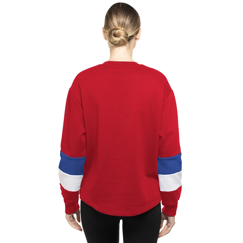 Women's New Era  Red Philadelphia Phillies Gameday Crewneck Sweatshirt
