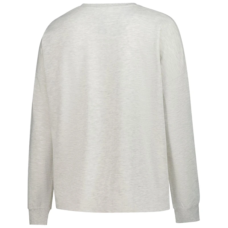 Sweat-shirt en molleton français grande taille pour femme Profile Heather Grey Philadelphia Phillies