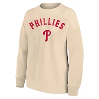 Sweat-shirt en molleton français grande taille pour femme Profile Oatmeal Philadelphia Phillies