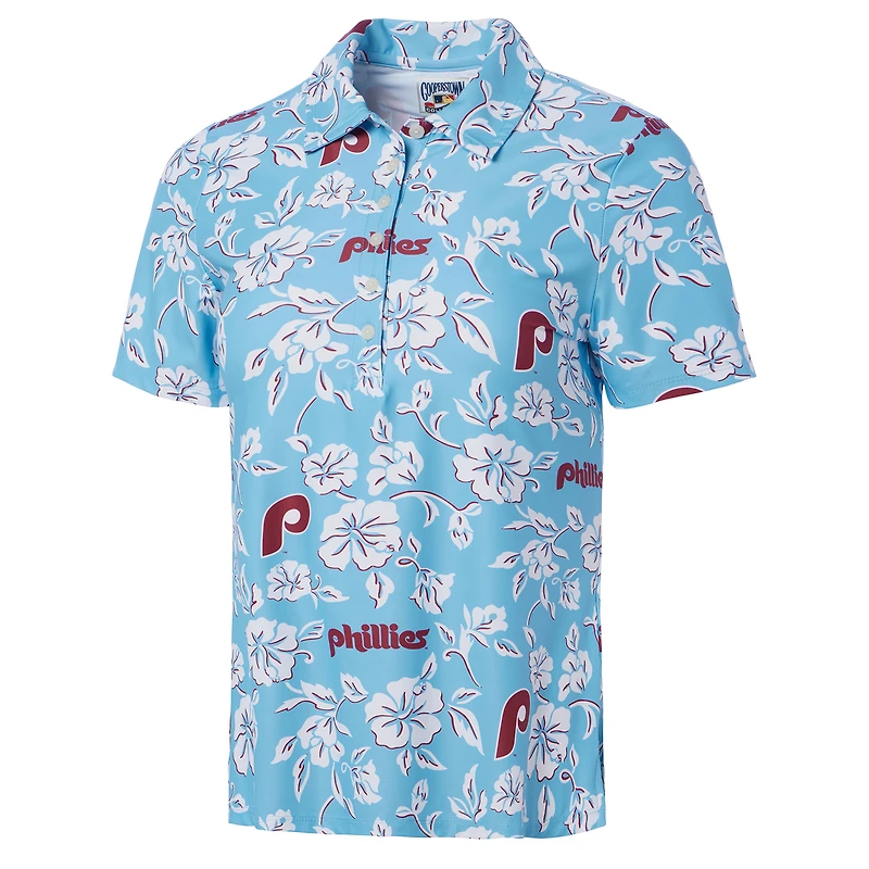 Polo Performance Pua bleu clair Reyn Spooner pour femme des Phillies de Philadelphie