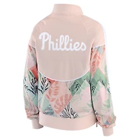 Veste de survêtement zippée raglan pour femme WEAR by Erin Andrews Sand des Philadelphia Phillies